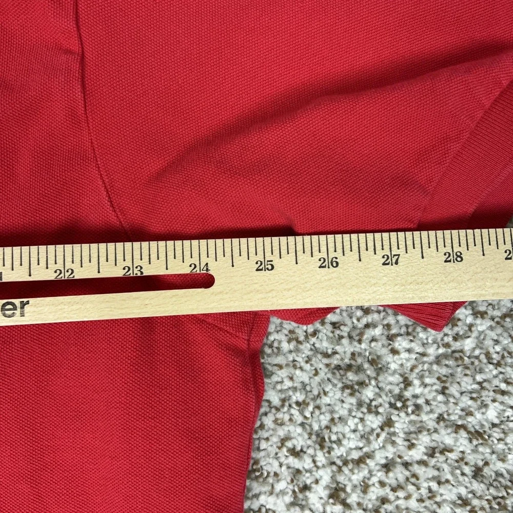 Polo Ralph Lauren Polo Shirt‎ Mens 2XL Red Cotton Blue Pony Preppy Logo Casual